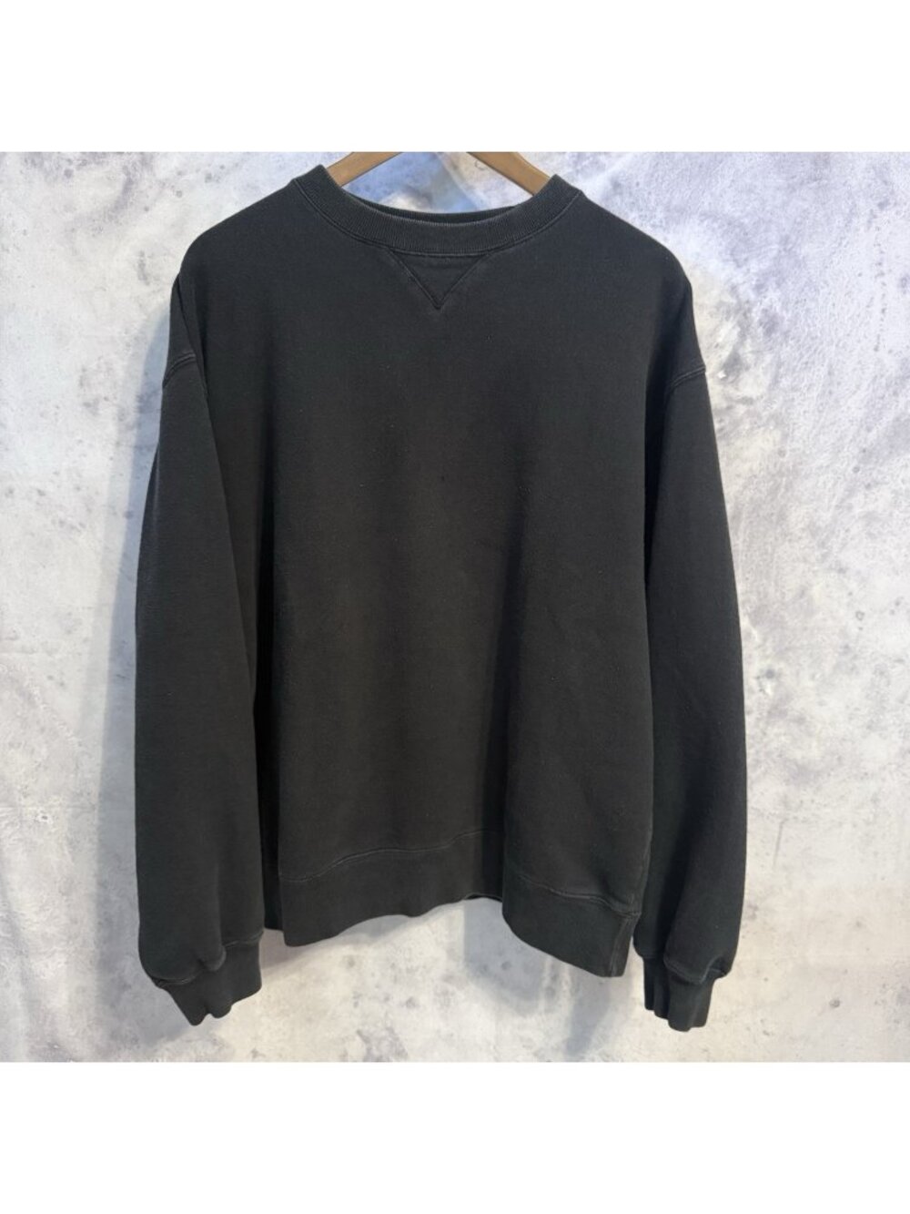 Vintage Gap Sweatshirt Mens Large L Black Crew Neck Single V